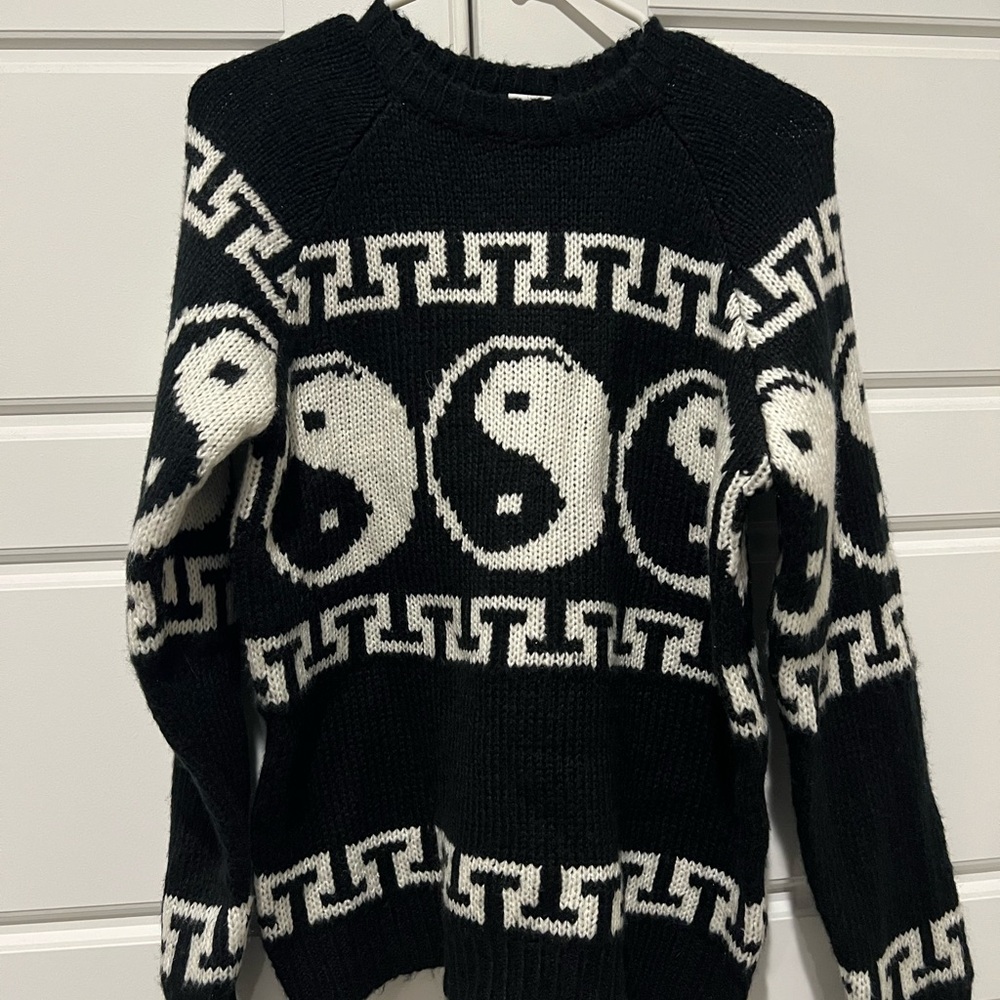 Black and White Yin Yang Sweater